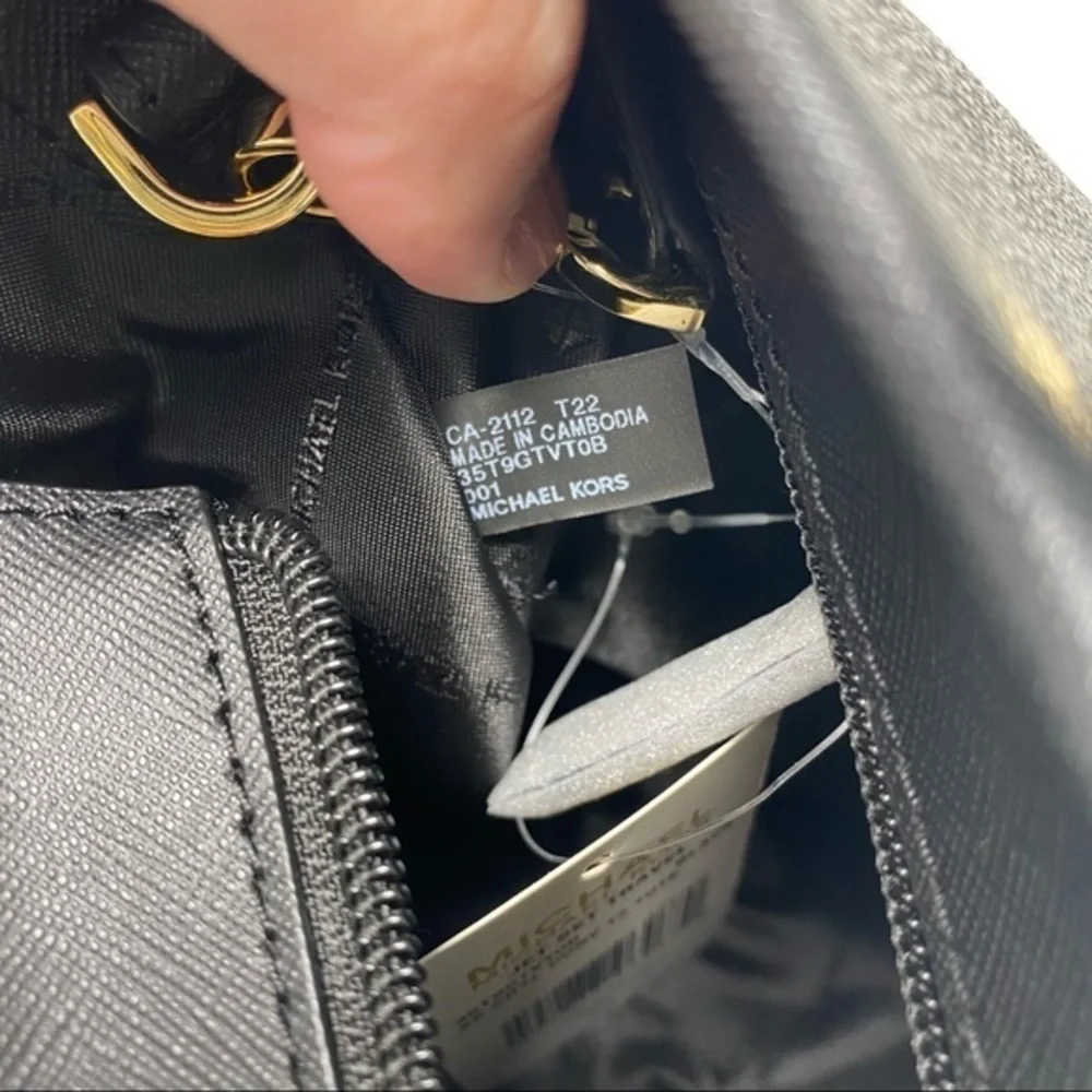 Michael Kors Jet Set Travel Extra-Small Logo Top-Zip Tote Satchel Crossbody Bag